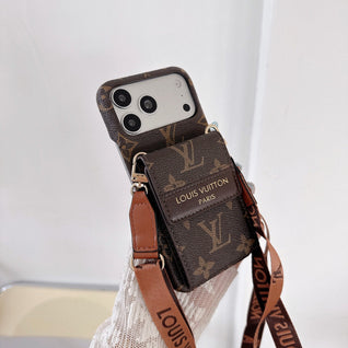 The Bag Life — Brown Monogram iPhone Crossbody Case with Full Flip Wallet