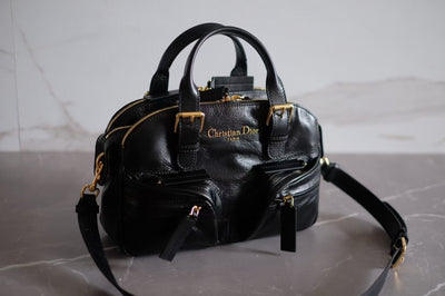 Black Calfskin Leather CD Bag