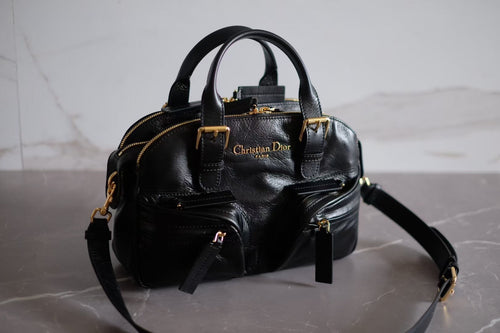 Black Calfskin Leather CD Bag