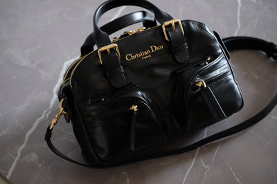 Black Calfskin Leather CD Bag