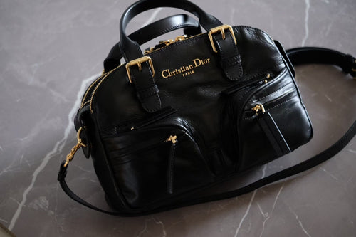 Black Calfskin Leather CD Bag