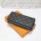 Black Monogram Double Wallet LV Leather