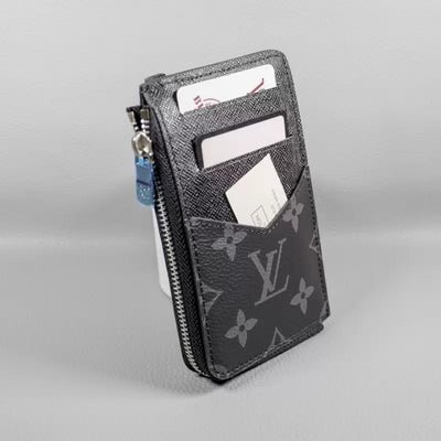 Louis Vuitton Card Case Black Monogram Mini Wallet