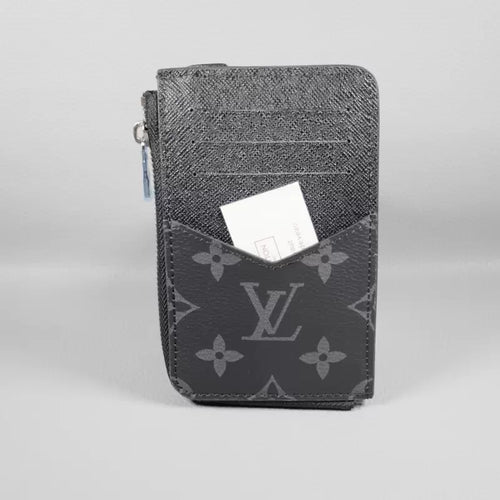 Louis Vuitton Card Case Black Monogram Mini Wallet