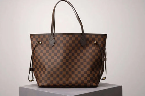 Brown Checkered Neverfull Handbag