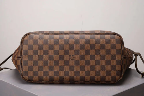 Brown Checkered Neverfull Handbag