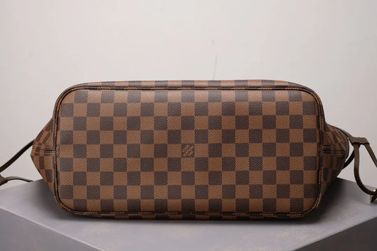 Brown Checkered Neverfull Handbag