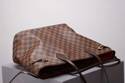 Brown Checkered Neverfull Handbag