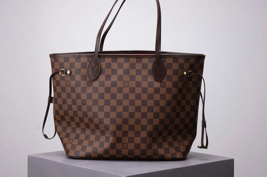 Brown Checkered Neverfull Handbag