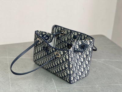 Classic Oblique Jacquard Fabric Handbag