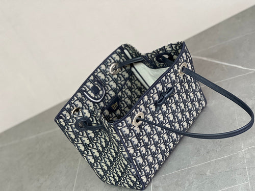 Classic Oblique Jacquard Fabric Handbag