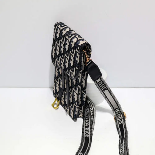 Fabric Leather DR Crossbody Bag