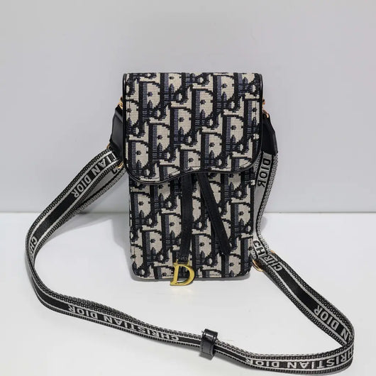 Fabric Leather DR Crossbody Bag