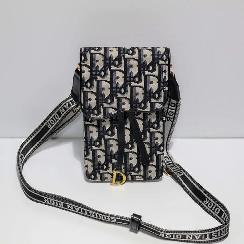 Fabric Leather DR Crossbody Bag