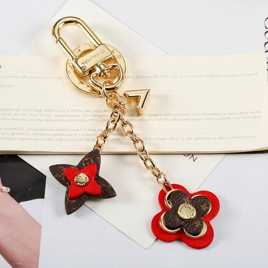 Flowers Ornament LV Keychain Bag Charm