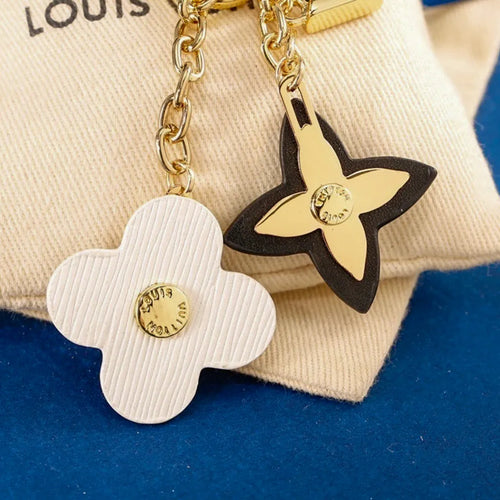 Flowers Ornament LV Keychain Bag Charm