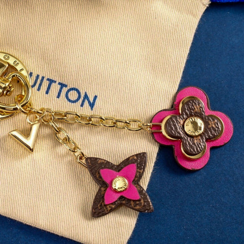 Flowers Ornament LV Keychain Bag Charm