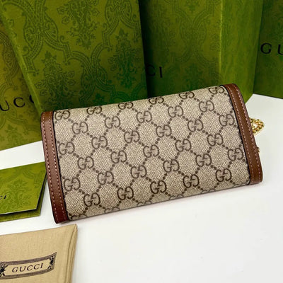 GG Saddle Buckle Crossbody Wallet on Chain