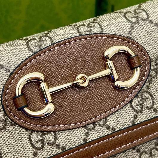 GG Saddle Buckle Crossbody Wallet on Chain