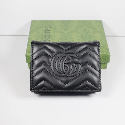 Black Luxury GG Wallet Soft Lambskin Leather