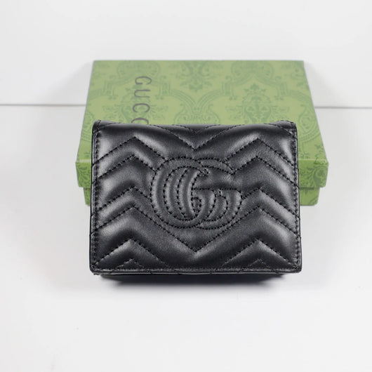Black Luxury GG Wallet Soft Lambskin Leather