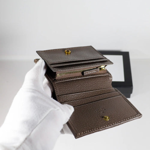 Fashion Textured Leather Printed Coated Canvas Wallet