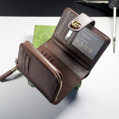 Tri Fold Wallet Diamante Canvas Card Holder