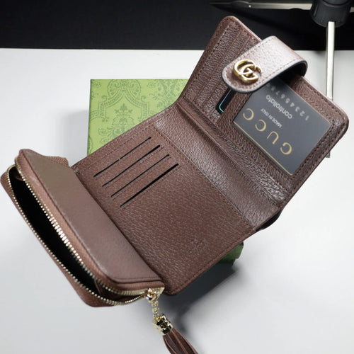 Tri Fold Wallet Diamante Canvas Card Holder