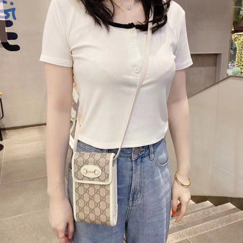 GG Crossbody Purse Leather Belt Case Holster