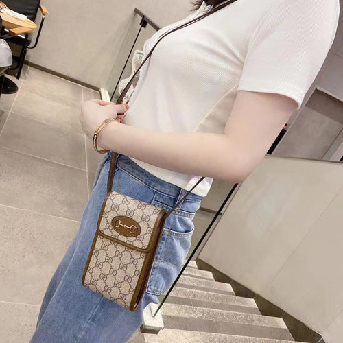GG Crossbody Purse Leather Belt Case Holster