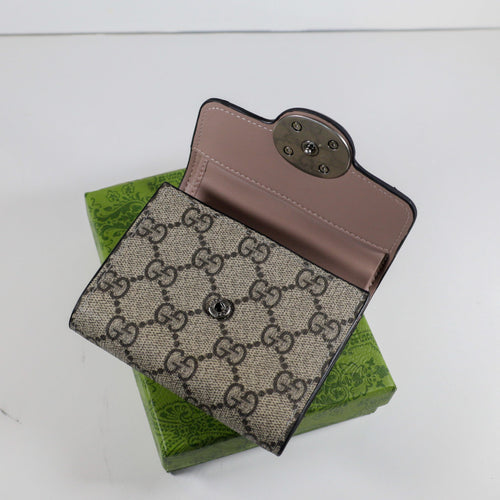 Luxury Monogram Canvas Wallet Magnetic Clasp