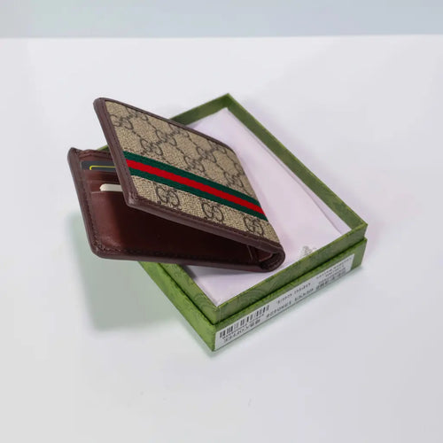 Luxury Bi Fold Web Stripe Wallet