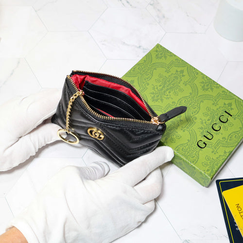 GG Marmont Zippered Mini Wallet Card Holder