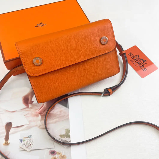 Calfskin Leather Crossbody Nap Bag