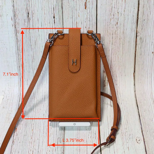 Genuine Leather HRM Crossbody Phone Clutch