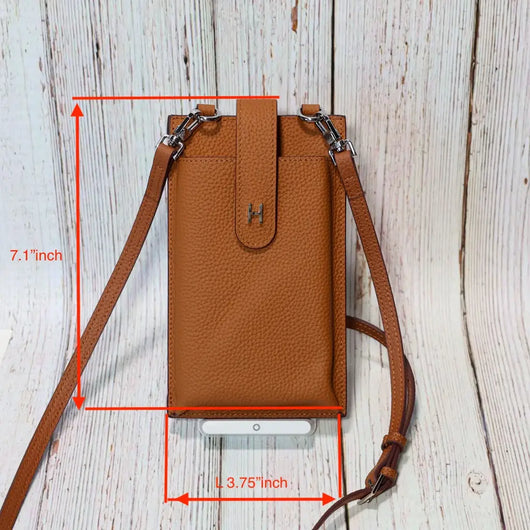 Genuine Leather HRM Crossbody Phone Clutch