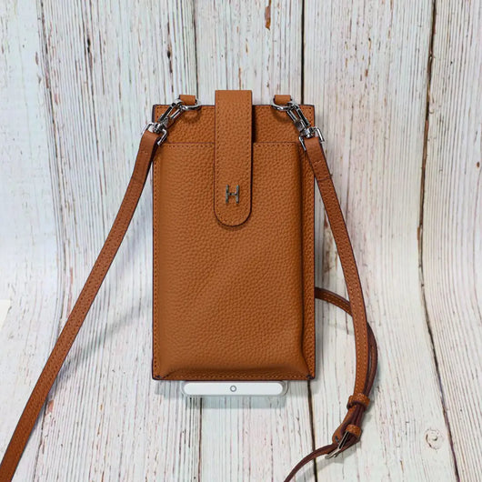 Genuine Leather HRM Crossbody Phone Clutch