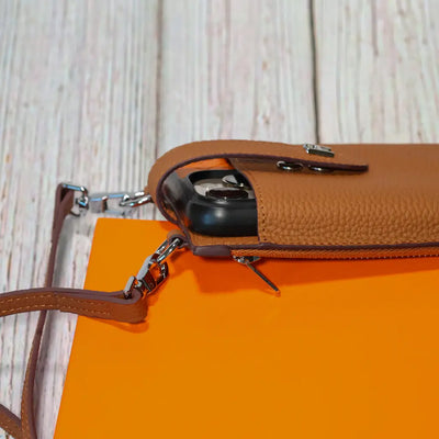 Genuine Leather HRM Crossbody Phone Clutch