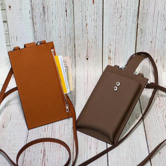 Genuine Leather HRM Crossbody Phone Clutch