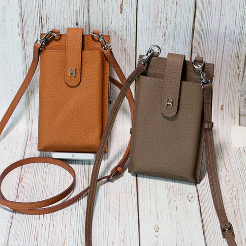 Genuine Leather HRM Crossbody Phone Clutch