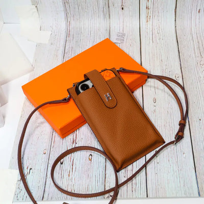 Genuine Leather HRM Crossbody Phone Clutch