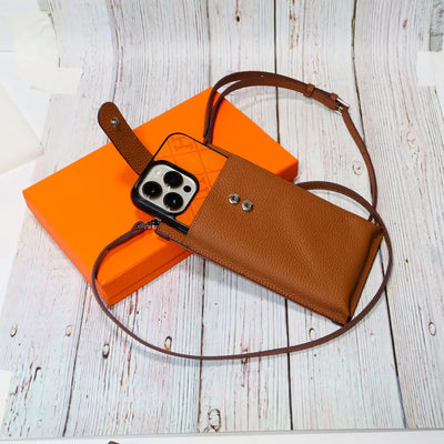 Genuine Leather HRM Crossbody Phone Clutch