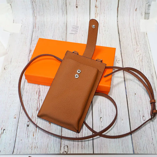 Genuine Leather HRM Crossbody Phone Clutch