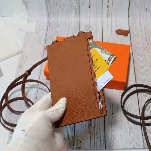 Genuine Leather HRM Crossbody Phone Clutch