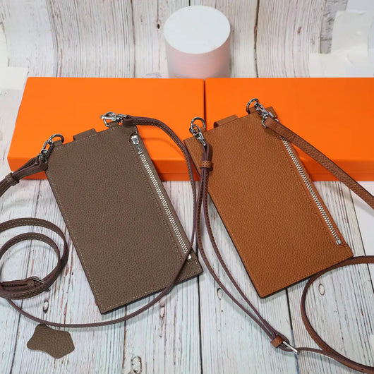 Genuine Leather HRM Crossbody Phone Clutch