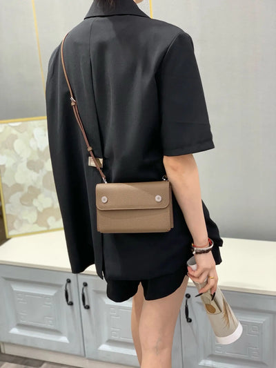 Calfskin Leather Crossbody Nap Bag
