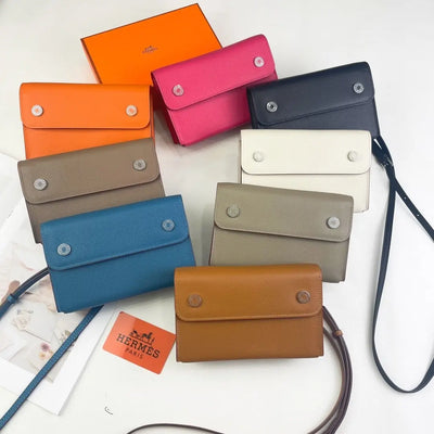 Calfskin Leather Crossbody Nap Bag