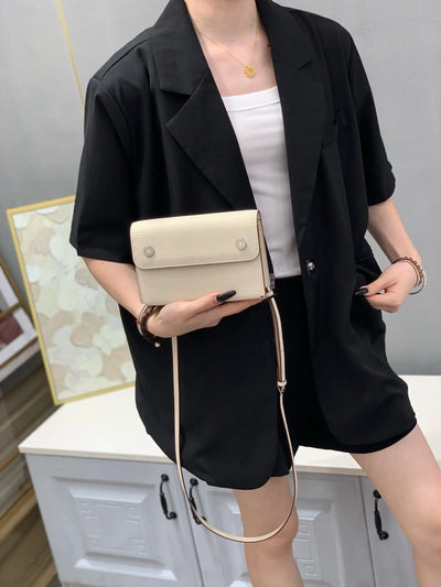 Calfskin Leather Crossbody Nap Bag