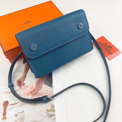 Calfskin Leather Crossbody Nap Bag