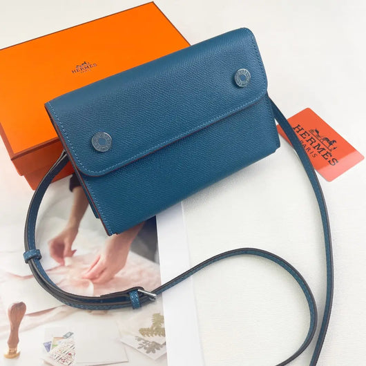 Calfskin Leather Crossbody Nap Bag